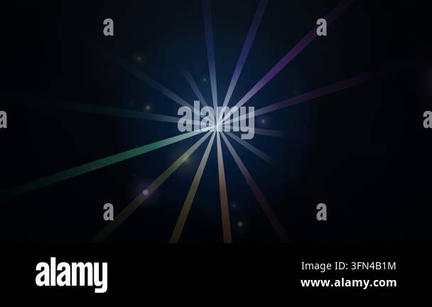 Abstract background with colorful light streaks radiating from the ...