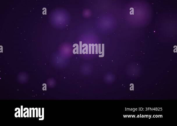 Abstract background with floating purple bokeh lights and small ...