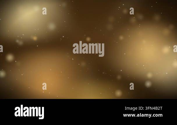 Soft golden bokeh lights and particles gently float and drift in a warm ...
