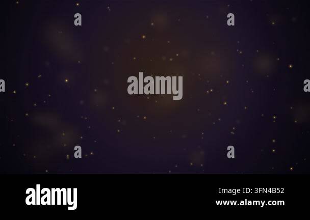 Abstract background with slowly floating golden particles and bokeh ...