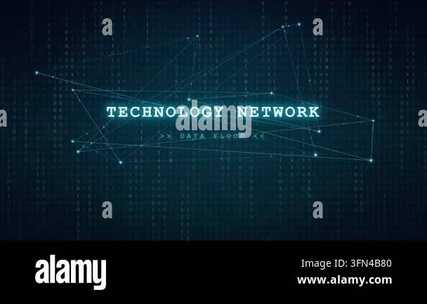 Abstract digital network visualization with glowing lines and nodes ...