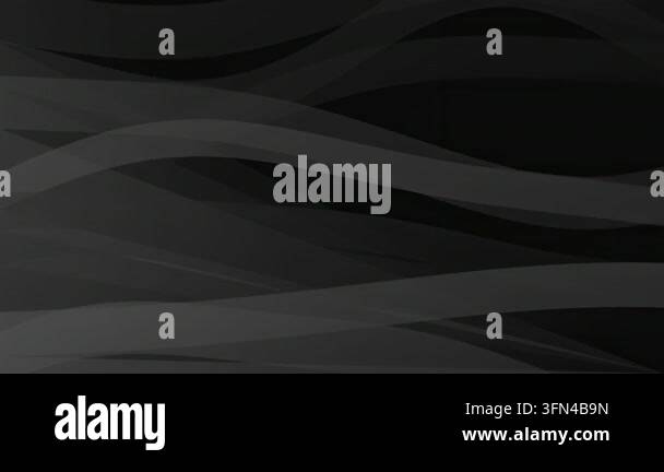 Abstract dark background with flowing grey wavy lines and shapes ...