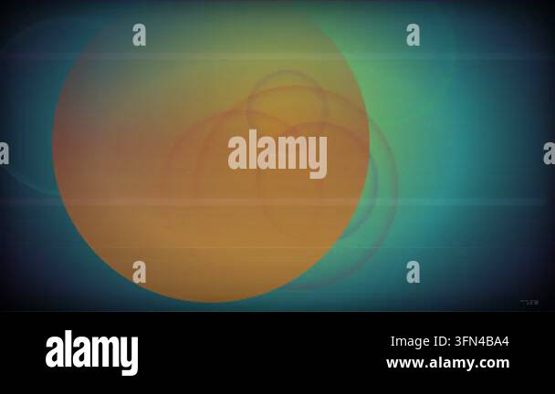 Abstract background with a large orange circle and glowing bokeh ...