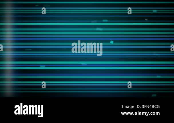 Abstract background with horizontal blue and teal lines and small ...