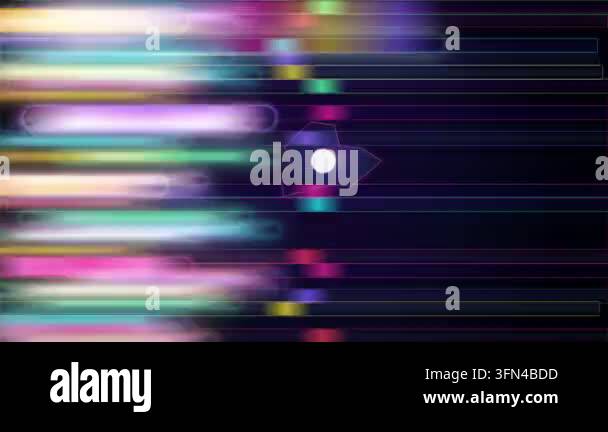 Abstract background with colorful light streaks and a central glowing ...