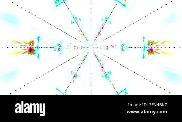 Abstract design featuring colorful lines radiating from center Stock ...