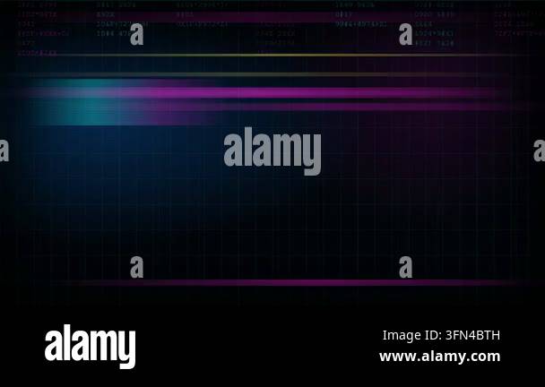 Abstract digital background with glowing horizontal lines and code ...