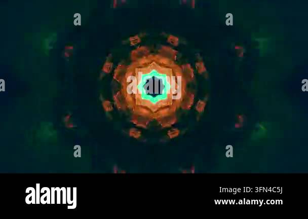 Abstract kaleidoscope pattern featuring vibrant colors and shapes Stock ...