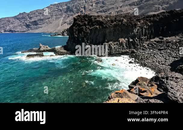 Volcantic Rocks Rock formation Columnar Jointing, Island El Hierro, Canary Islands ...