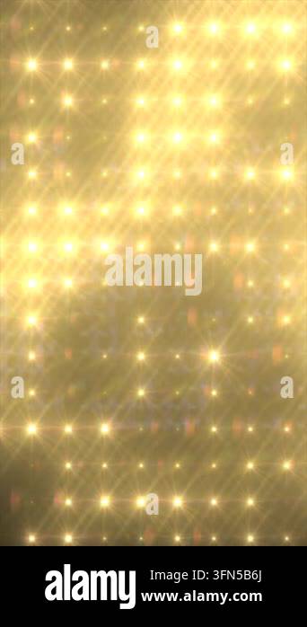 Bright golden star lights forming a sparkling abstract pattern with ...