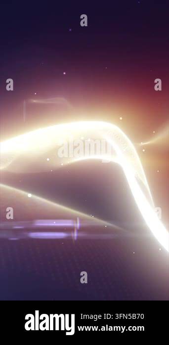Abstract glowing golden wave with flowing light ribbons and subtle ...