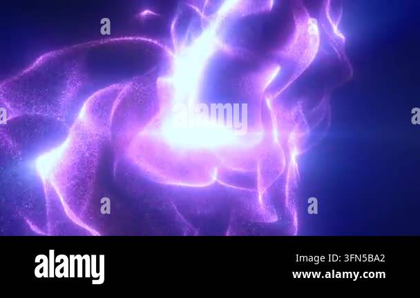 An abstract representation of energy waves in vibrant purple and blue ...