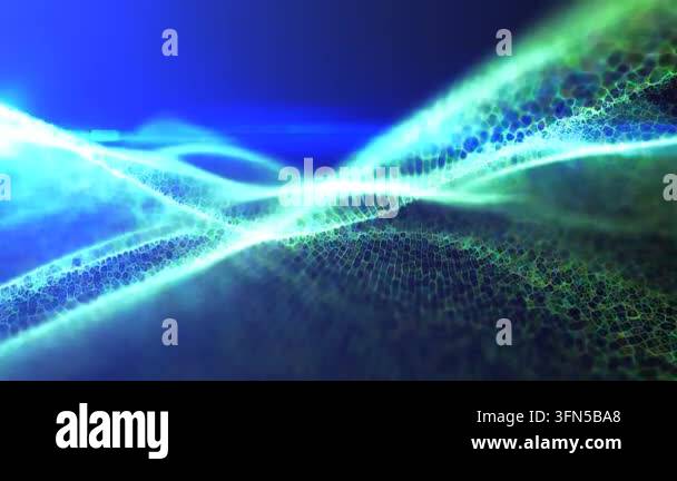 Green digital wave pattern, abstract and futuristic with a smooth ...