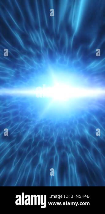 Abstract blue energy burst with radiant light rays, flowing plasma ...