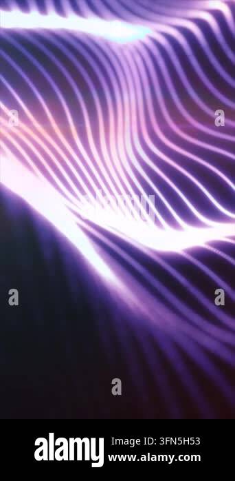 Abstract purple light waves flowing in smooth luminous curves, creating ...