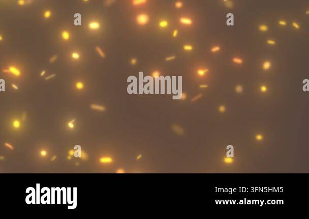Abstract background with glowing orange and yellow particles resembling ...