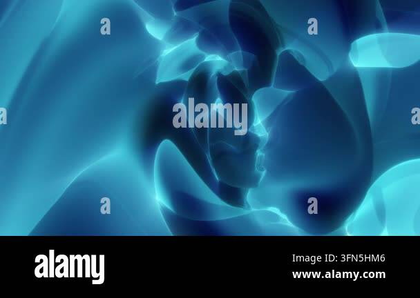 Abstract futuristic background made of blue glowing energy waves and hi ...
