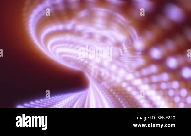 Abstract image of a fluid wave pattern in shades of purple with a ...