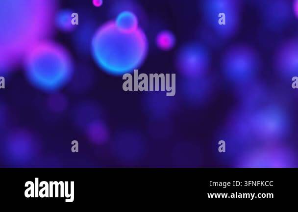 Glowing abstract spheres in a vibrant blue and purple background Stock ...