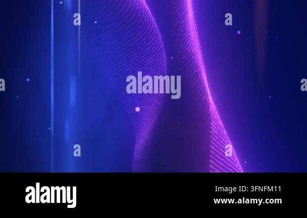 Soft purple and blue abstract wave with floating particles Stock Video ...
