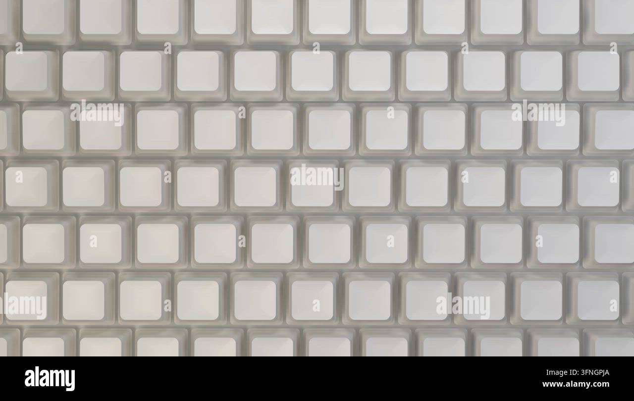 Pure white keyboard key array undulating loop background Stock Video ...
