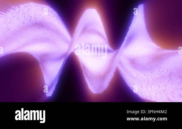 Abstract image of a fluid wave pattern in shades of purple with a ...