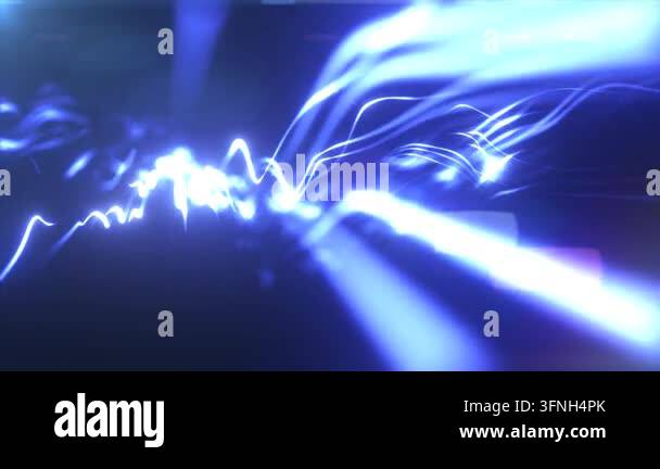 Abstract digital background with flowing blue energy lines, futuristic ...