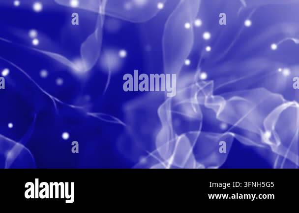 Smooth flowing blue abstract waves and glowing light particles Stock ...