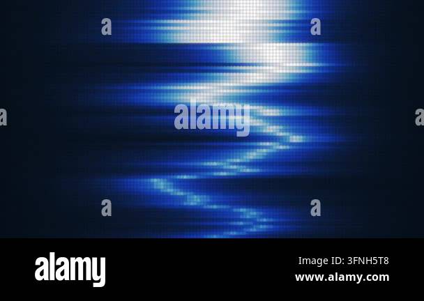 Abstract glowing blue digital wave pattern with illuminated pixel-like ...