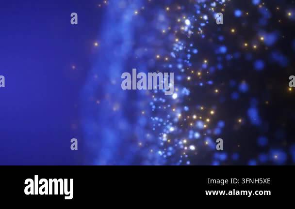 Abstract glowing blue and golden light particles Stock Video Footage ...