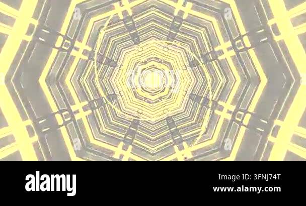 Highly Detailed Pattern The abstract core expands into a highly detailed starburst that fills ...