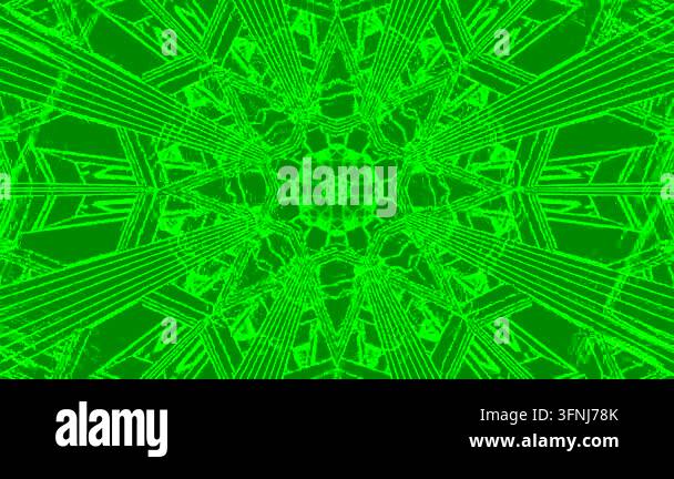 Highly Detailed Pattern The abstract core expands into a highly detailed starburst that fills ...