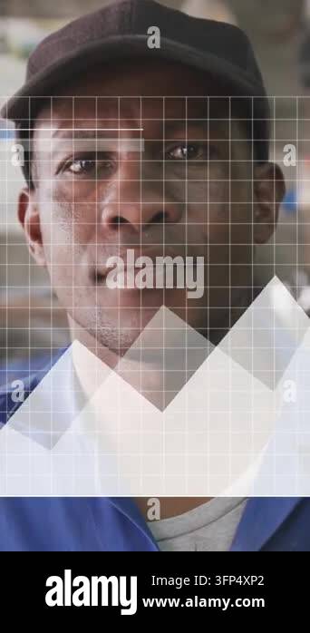 Traingular Graph Vertical video: Shop tech facing cam while slider moving by eye ...