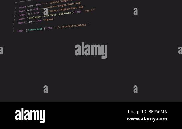 Ma Console Program Digital technology software development code line editor screen view ...