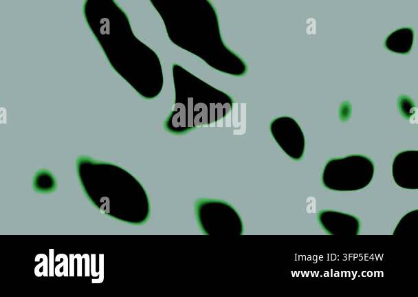 Gray Pattern Matte An abstract pattern featuring irregular black shapes on a smooth green ...