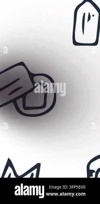 Animation of mathematical equations on white background. global science ...