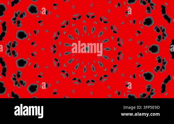 Geometric Numbers Design Rapidly spinning red and black geometric patterns mesmerize the viewer ...