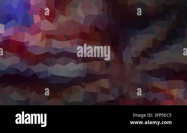 Polygonal hues shift in slow, abstract motion. Reds deepen, blues pulse ...