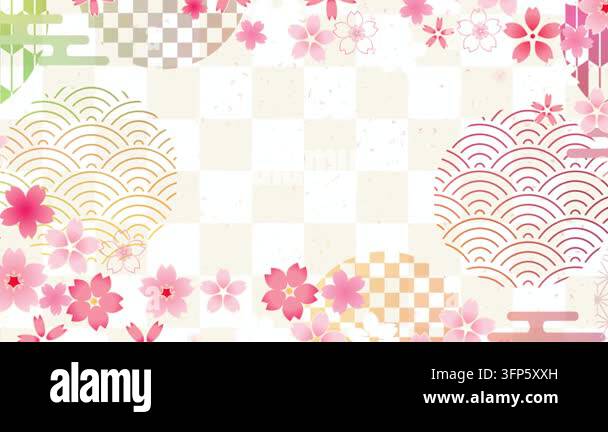 Spring Abstract Floral Pattern Elegant Japanese Floral Spring Pattern 4K Stock Video Footage - Alamy