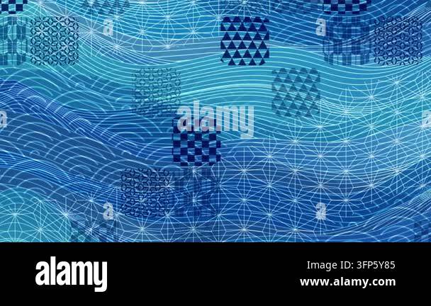 Cyan Pattern Geometry Abstract Blue Geometric Pattern Texture 4K Stock Video Footage - Alamy