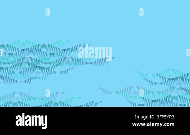 Simple Wave Motion Abstract Blue Wave Pattern Animation 4K Stock Video Footage - Alamy