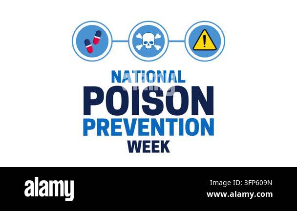 Poson Control Sign National Poison Prevention Week for better poison prevention Stock ...