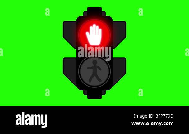 Comp Animated Background Traffic light animated pedestrian green walk and red stop signal ...