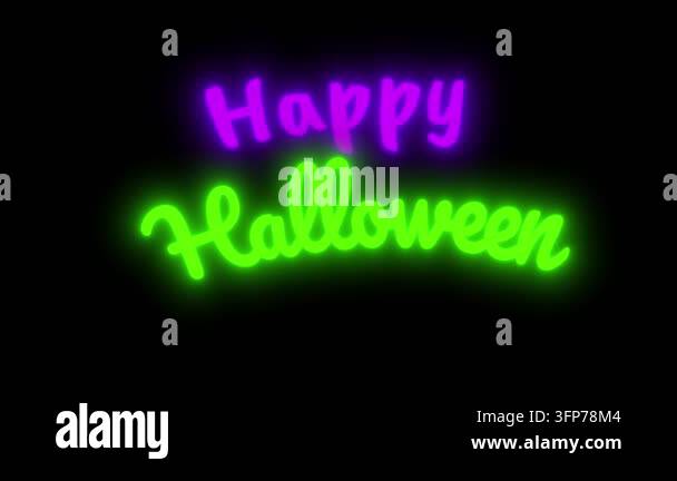 Comp Animated Background happy halloween Text animated halloween glowing typography popping up ...