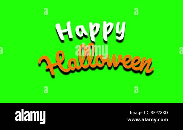 Comp Animated Background happy halloween text animated halloween typography popping up 4k green ...