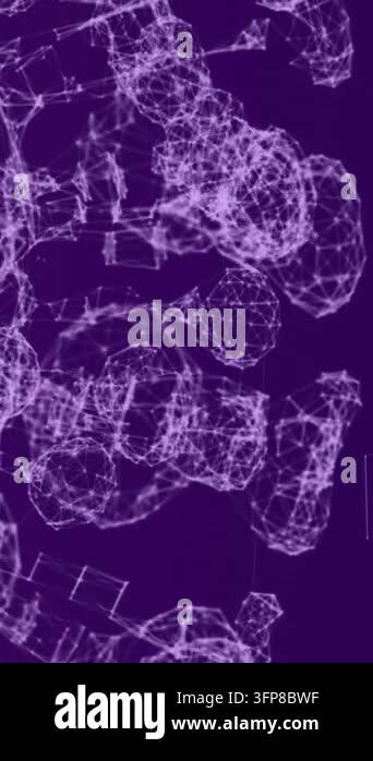 Digital animation of Network of connections forming different shapes ...