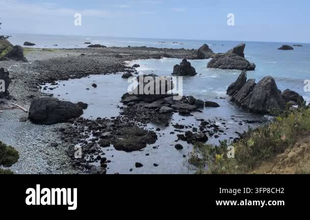 Pac Vector A wide video capturing the stunning rocky shoreline and calm tide pools ...