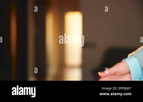 Close up human hands handshaking in sunny office. body part business ...