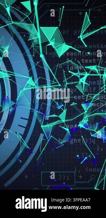 Animation of scopes scanning and network of connections over processor ...