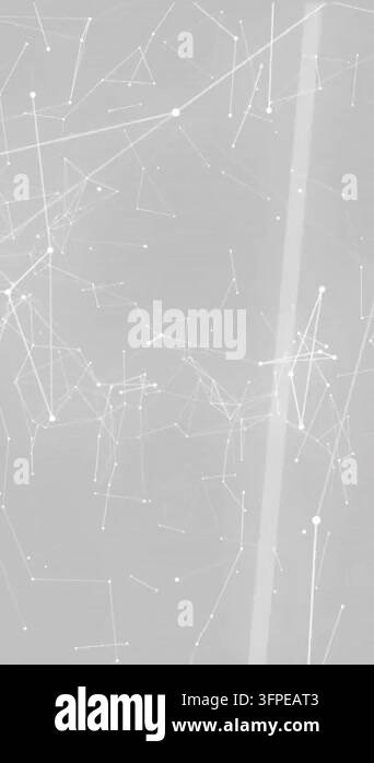 Gray Pattern Matte Animation of network of connections on grey background. Connections ...